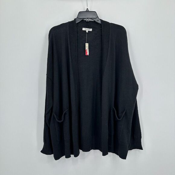 NWT Madewell Cardigan Sweater 2XL Black Minimalist Indie Fall Office Casual Work - Picture 1 of 6